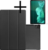 Hoesje Geschikt voor Lenovo Tab P11 Plus Hoesje Case Hard Cover Hoes Book Case Met Screenprotector - Zwart