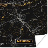 Poster Stadskaart – Kaart – Menden – Gold – Duitsland – Plattegrond - 30x30 cm