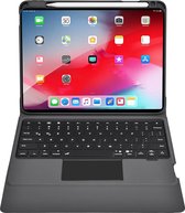 Toetsenbord hoes geschikt voor Apple iPad 10.2 (2019/2020/2021) - Keyboard Case met RGB Verlichting en Keypad - Grijs