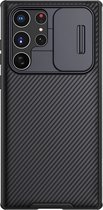 Telefoonhoesje geschikt voor Samsung Galaxy S22 Ultra 5G - Nillkin CamShield Pro Case - Zwart