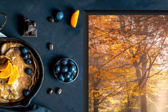 KitchenYeah® Inductie beschermer 78x52 cm - Herfst - Bos - Bomen - Kookplaataccessoires - Afdekplaat voor kookplaat - Inductiebeschermer - Inductiemat - Inductieplaat mat