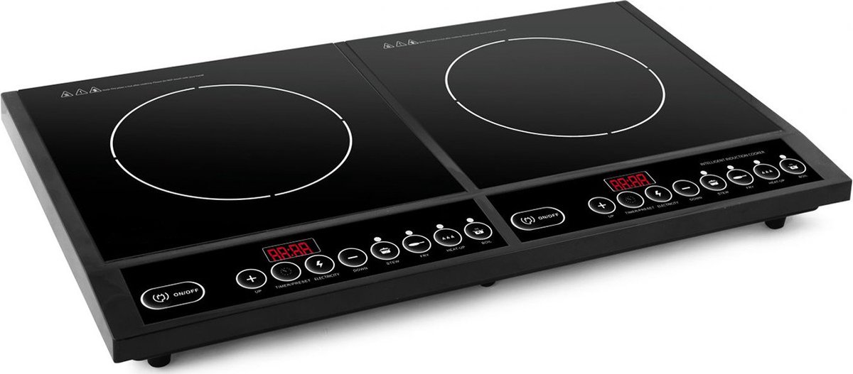 Bol.com EKH008 Inductie kookplaat - 2 platen - Vrijstaand - 2x 2000 W aanbieding