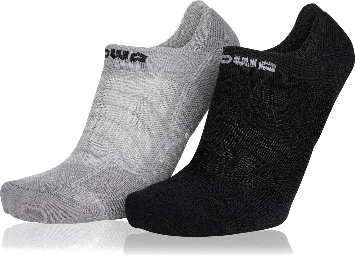 Lowa Everyday No-Show Merino wol 2-pack - Lichtgrijs - 45-47 - Enkellaags sokken, footies of sneakersok, 2 paar