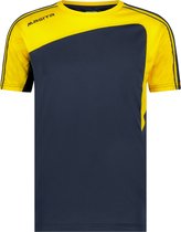 Masita | Sportshirt Forza - Licht Elastisch Polyester - Ademend Vochtregulerend - NAVY/YELLOW - S