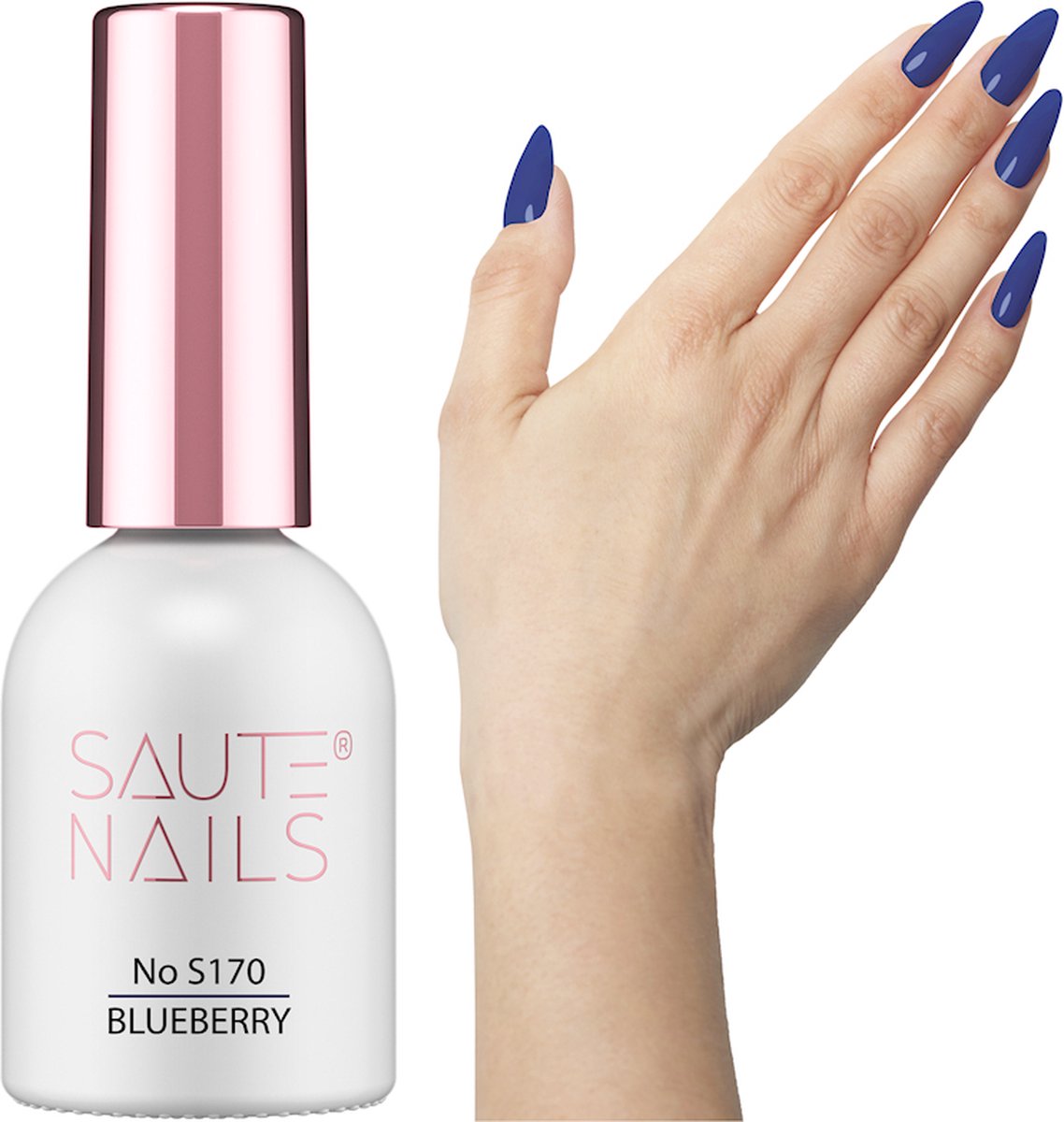 SAUTE Nails Blauw UV/LED Gellak 8ml. - S170 Blueberry