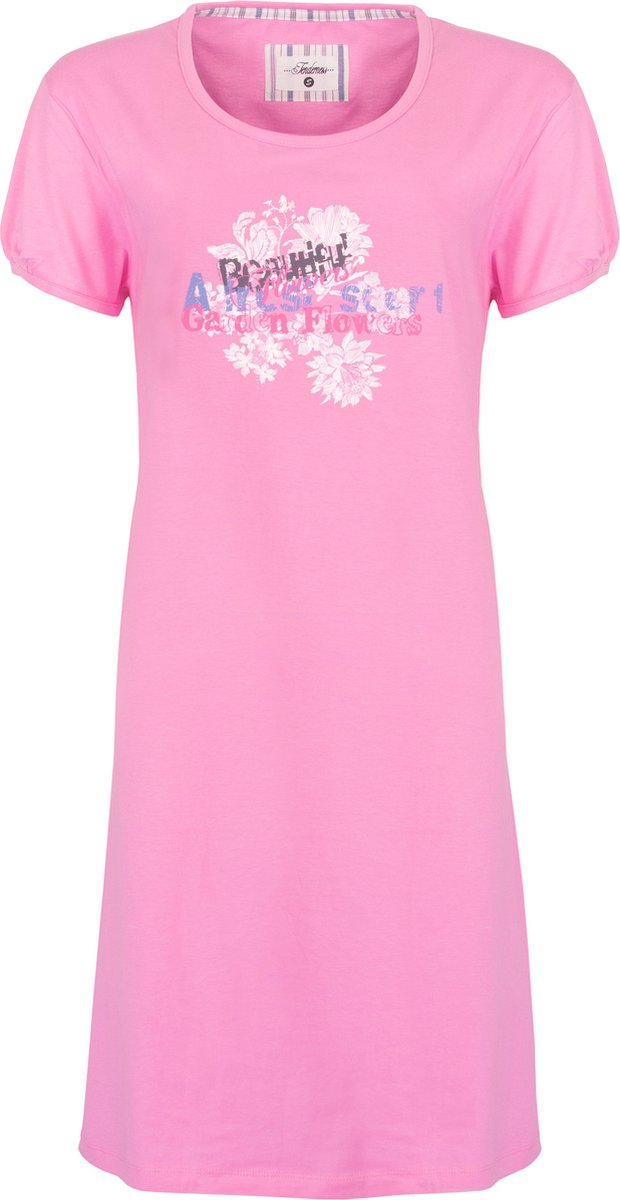 Tenderness Dames Nachthemd - 100% Katoen - Roze - Maat S