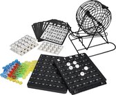 Bingo spel zwart/wit complete set 21 cm nummers 1-90 - Bingospel - Bingo spellen - Bingomolen met bingokaarten - Bingo spelen