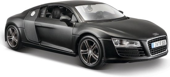 Maisto Modelauto Audi R8 coupe - zwart - schaal 1:24 - schaalmodel auto