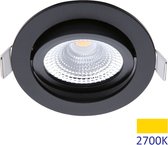 LED Inbouwspots Zwart - 5W – IP54 – 2700K - Kantelbaar