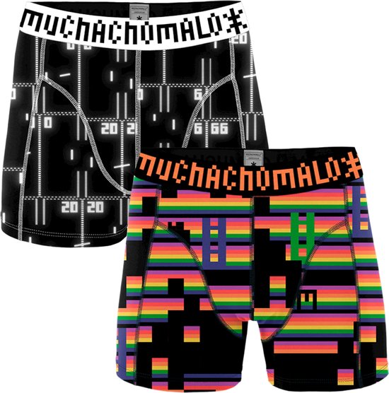 Muchachomalo Heren Boxershorts 2 Pack - Normale Lengte - XL - 95% Katoen - Mannen Onderbroek met Zachte Elastische Tailleband