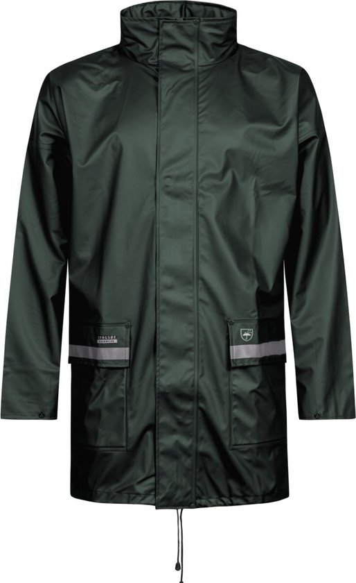 Lyngsøe Rainwear Microflex groene regenjas met reflectie XXS