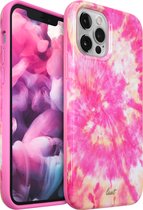 Laut Huex Tie Dye hoesje voor iPhone 12 en iPhone 12 Pro - roze