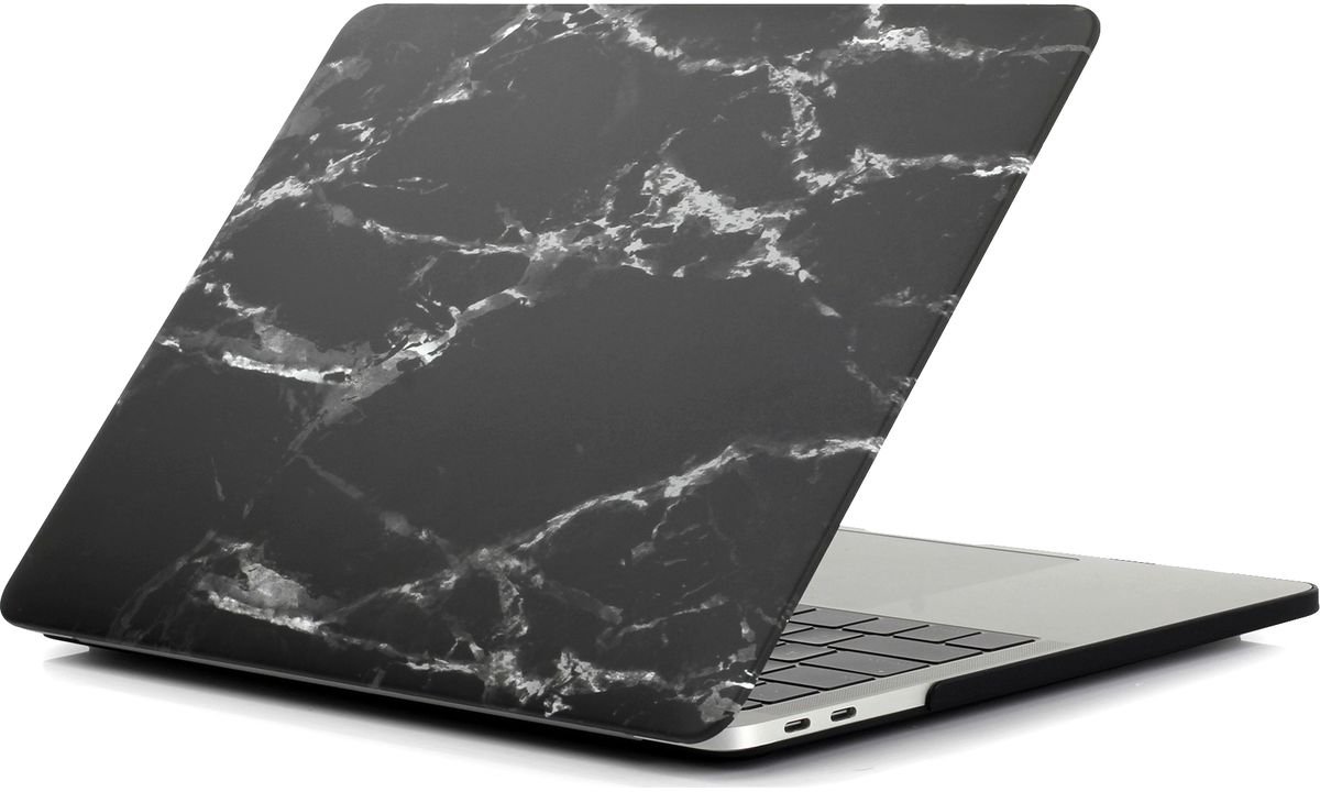 Mobigear Laptophoes geschikt voor Apple MacBook Pro 16 Inch (2019-2020) Hoes Hardshell Laptopcover MacBook Case | Mobigear Marble - Zwart - Model A2141