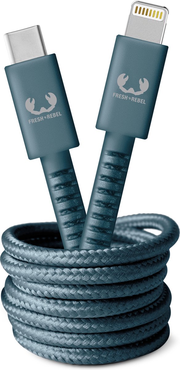 Fresh 'n Rebel - USB-C - Apple Lightning Fabriq cable  -  2.0m  -  Dive Blue