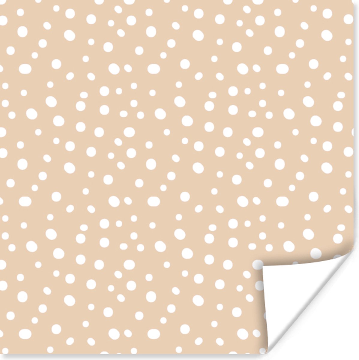 Poster Design - Stippen - Beige - 50x50 cm