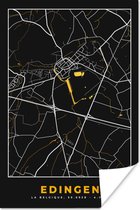 Affiche Carte - Carte - Or - Enghien - Plan de ville - 40x60 cm