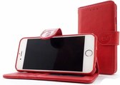 HEM hoesje geschikt voor Samsung Galaxy S22 Ultra - Burned Red Leren Portemonnee Hoesje - Lederen Wallet Case TPU meegekleurde binnenkant- Book Case - Flip Cover - Boek - 360º beschermend Telefoonhoesje