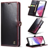 Casemania Hoesje Geschikt voor Samsung Galaxy A53 Vintage Scarlet Crimson - Portemonnee Book Case