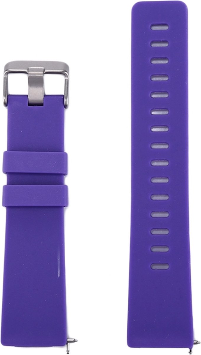 Siliconen bandje - geschikt voor Fitbit Versa / Versa 2 - maat S/M - paars