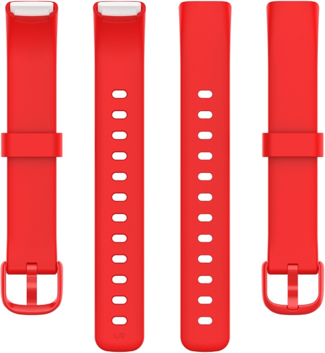 Siliconen bandje - geschikt voor Fitbit Luxe - maat M/L - rood