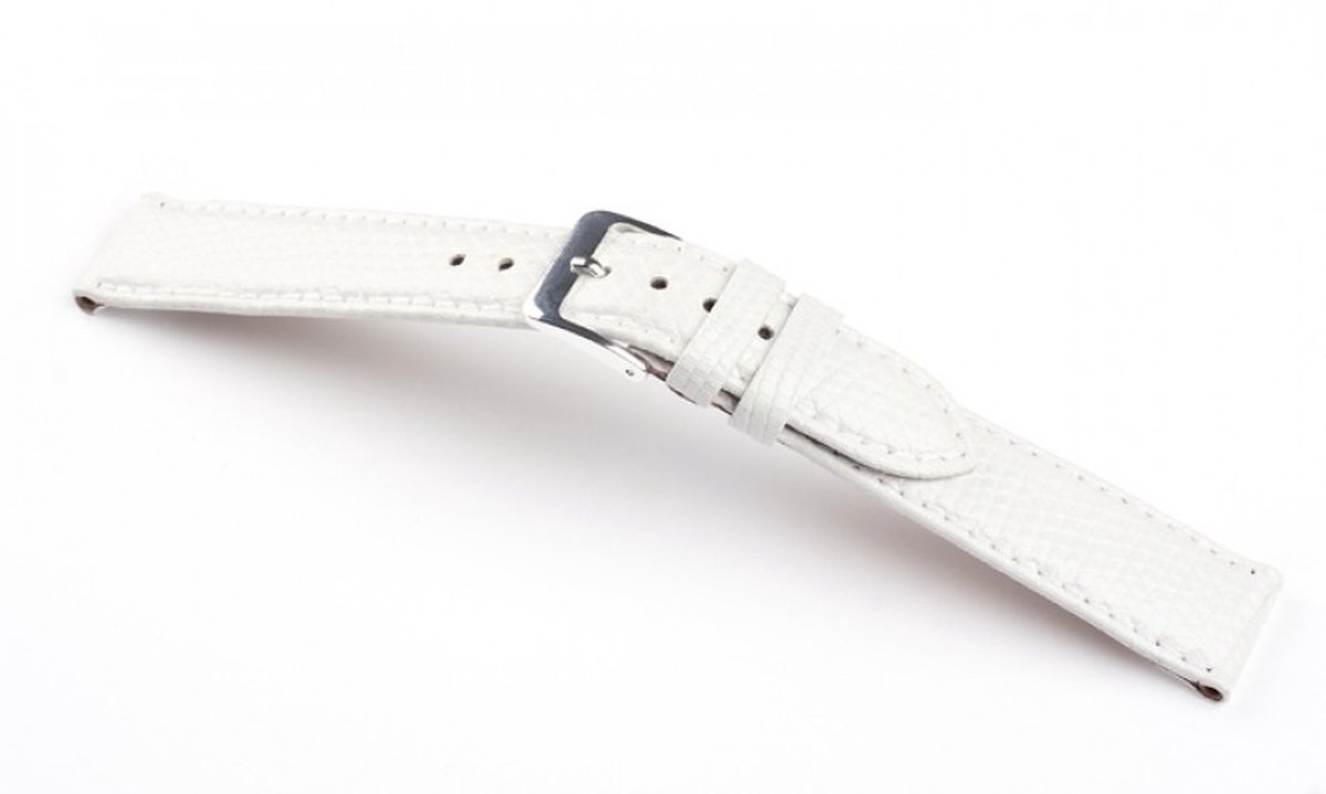 Horlogeband Manhattan Wit - Leer - 20mm