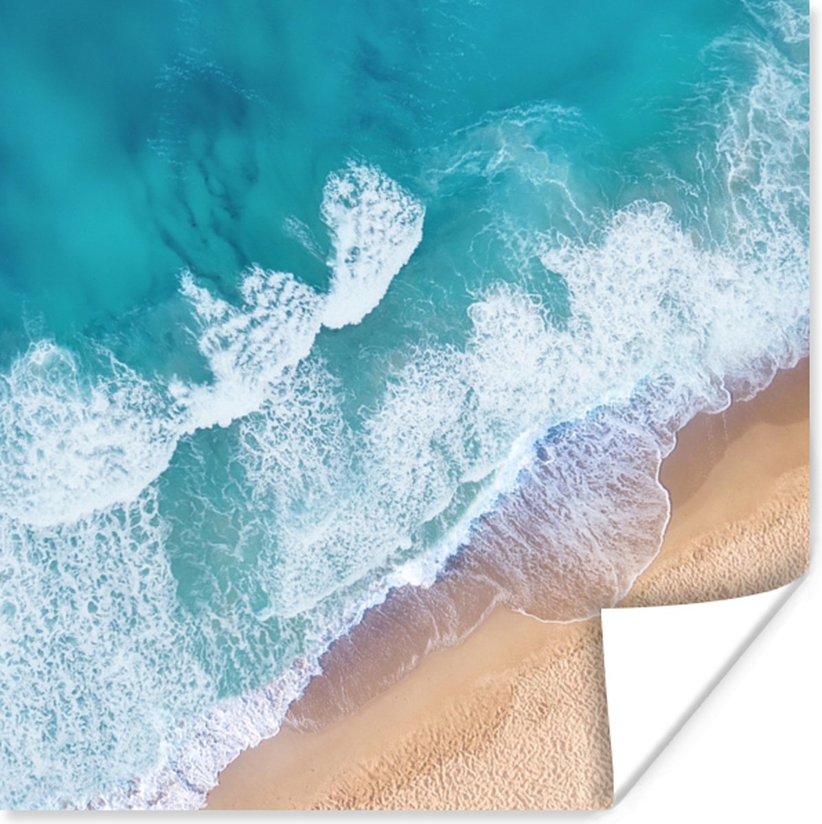 Poster Strand - Water - Zee - 75x75 cm