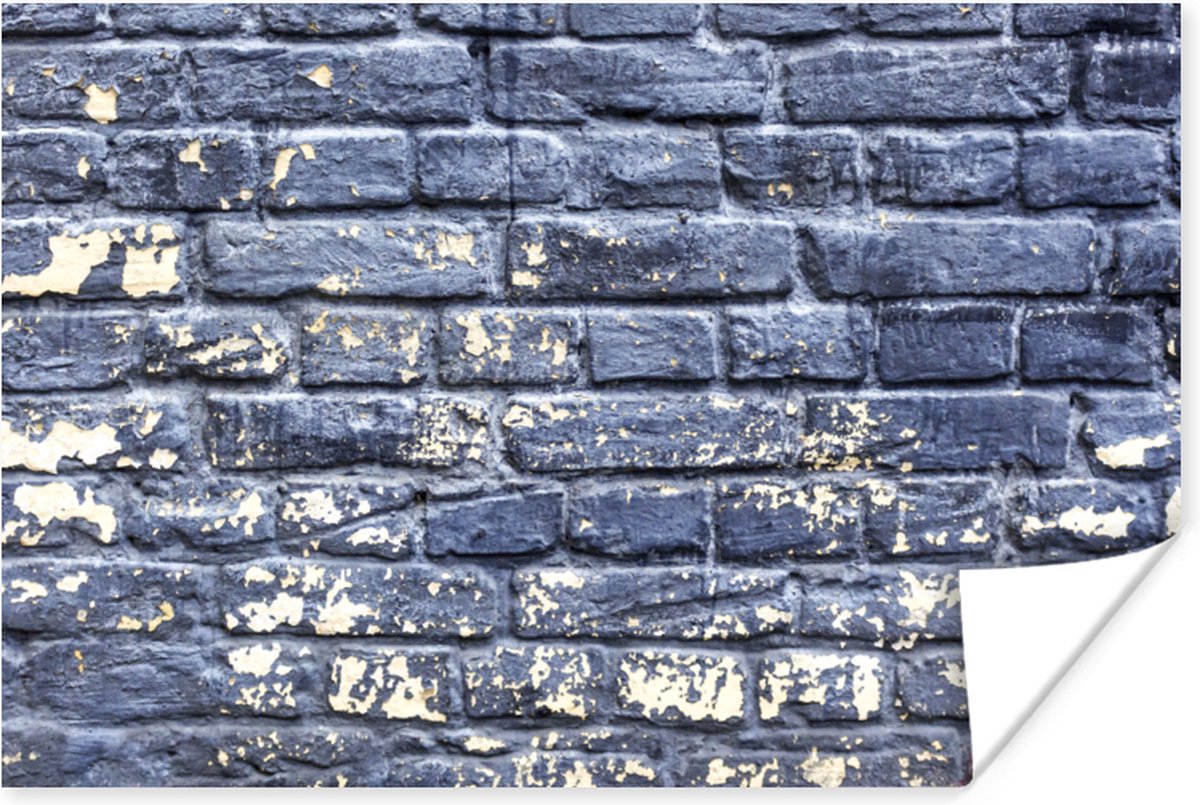 Poster 60x40 cm - Verf - Stenen - Muur - Posters - Kamer decoratie - Wanddecoratie woonkam