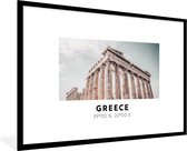 Fotolijst incl. Poster - Parthenon - Griekenland - Athene - 90x60 cm - Posterlijst