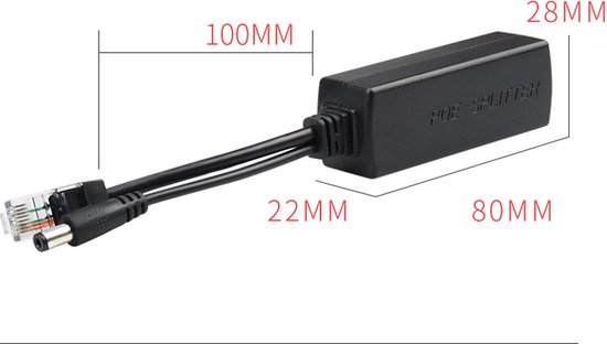 48V Naar 12V Poe Splitter Adapter Kabel Voedingsmodule Poe Adapter Splitter Injector Voor Ip Camera poe Connector van Merkloos — afbeelding 3