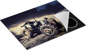 Chefcare Inductie Beschermer Oude Tractor op het Grasveld - Trekker - 71x52 cm - Afdekplaat Inductie - Kookplaat Beschermer - Inductie Mat