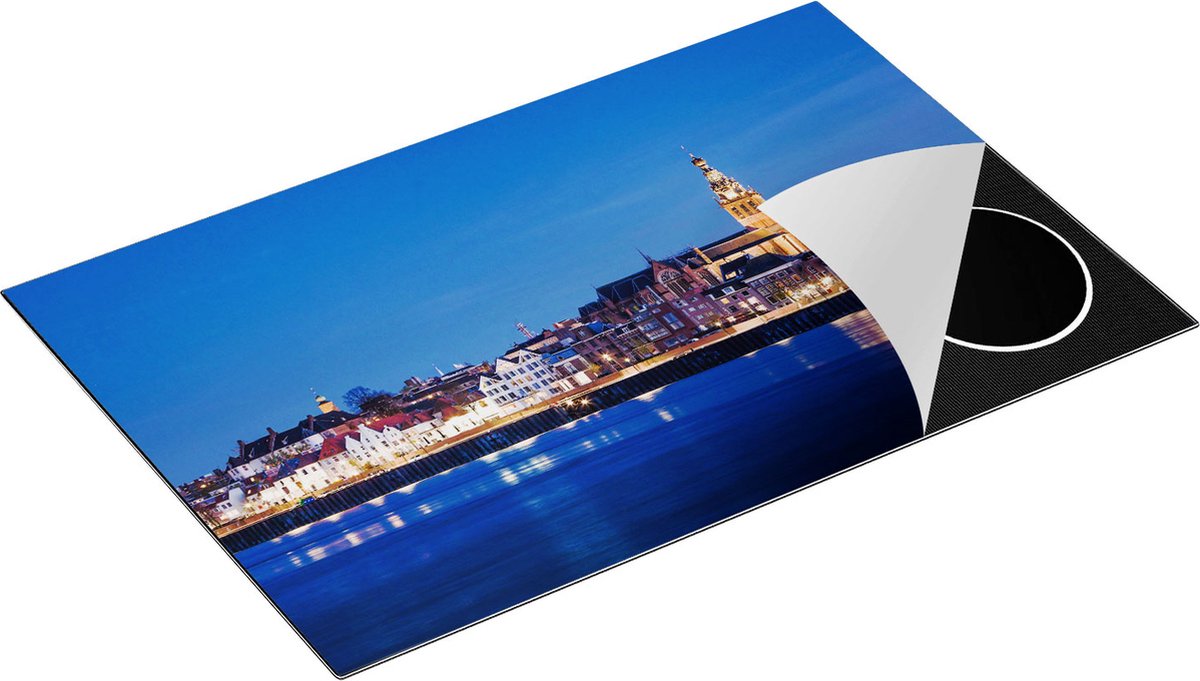 Chefcare Inductie Beschermer Nijmegen Skyline met de Waal Rivier - 83x51,5 cm - Afdekplaat Inductie - Kookplaat Beschermer - Inductie Mat