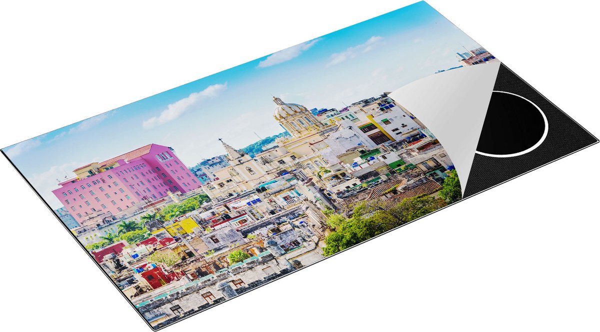 Chefcare Inductie Beschermer Havana Stad in Cuba - 91,6x52,7 cm - Afdekplaat Inductie - Kookplaat Beschermer - Inductie Mat