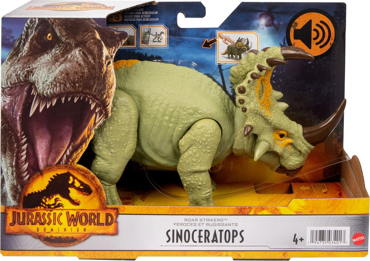 Jurassic World Dominion Roaring Predators - Sinoceratops - Dinosaurus Jouets  | bol.com
