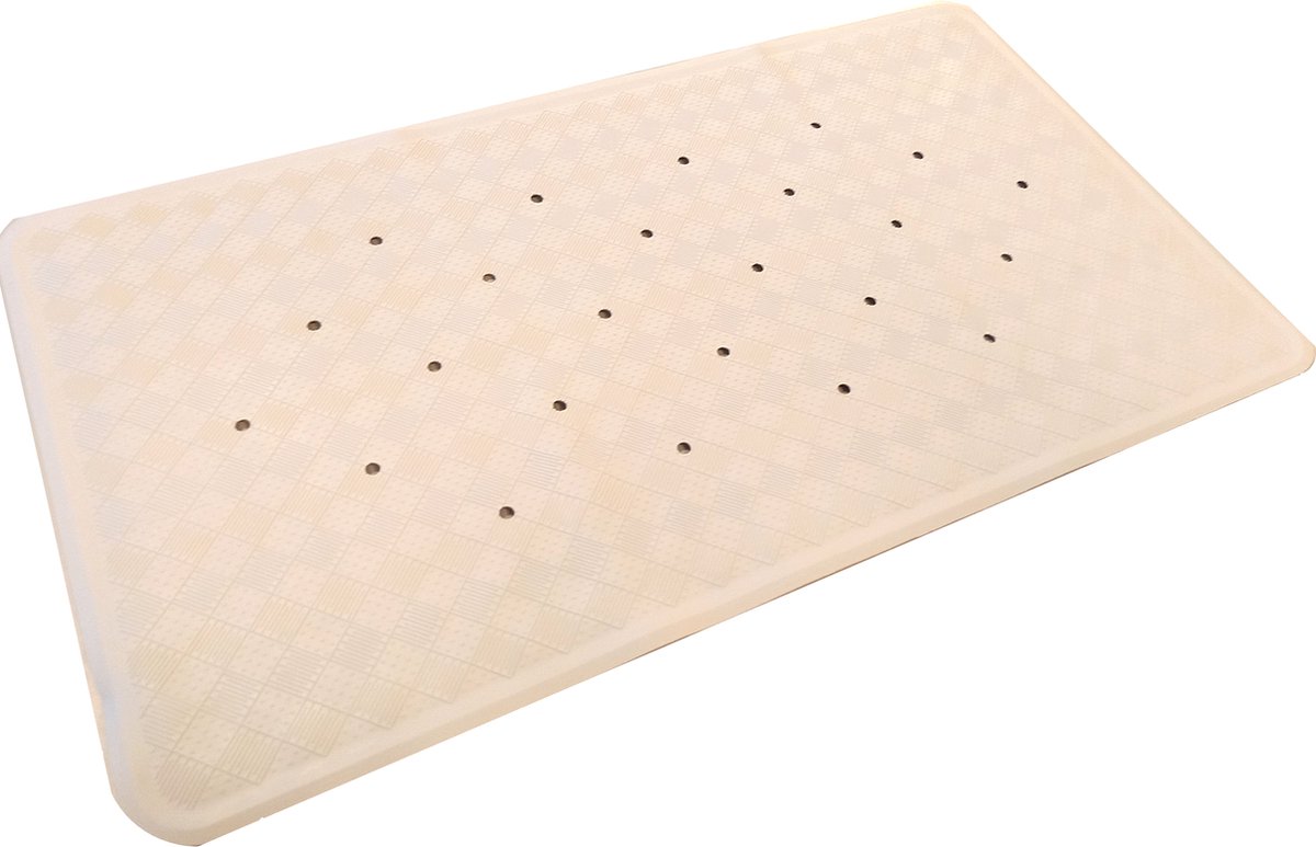 Ikado Antislip rubberen badmat, wit 40 x 70 cm