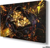 Luxe Canvas Schilderij Bitcoin Tas | 100x150 | Woonkamer | Slaapkamer | Kantoor | Muziek | Design | Art | Modern | ** 2CM DIK! **