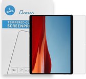 Tablet screenprotector geschikt voor Microsoft Surface Pro X - Case-friendly screenprotector - 2 stuks - Tempered Glass - Transparant