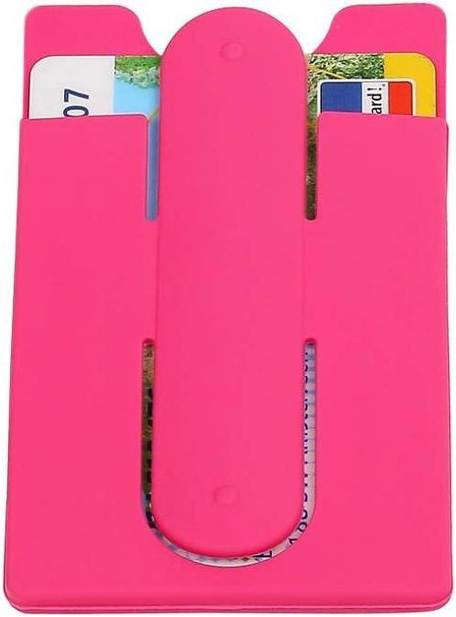 TPU Kaarhouder met Stand Functie Roze