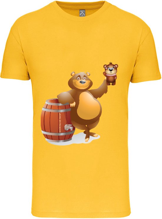 kinder t-shirt beer! met beertje bio katoen 2-4 jaar