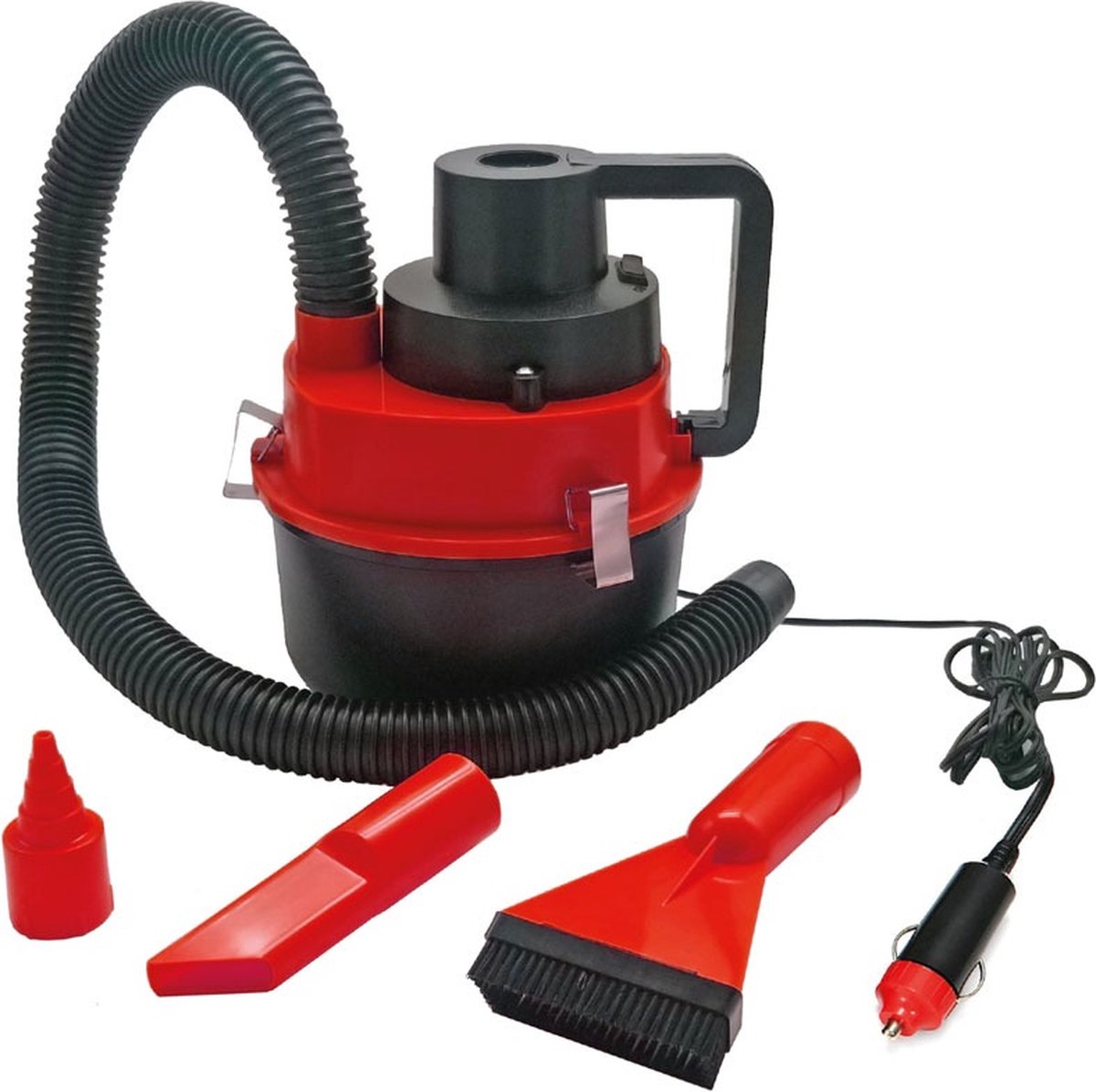 Autostofzuiger 12V Kruimeldief met Opzetstukken en Borstel - afbeelding 2