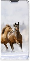 Wallet Book Case Poco X4 Pro 5G Smart Cover Hoesje Paarden
