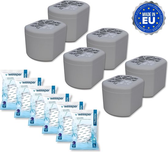 BERGER Super 2 in 1 Vochtvreter | Vochtvreters 1kg Korrels | Navulbaar | Kleine Luchtontvochtiger Kamer | Ruimteontvochtiger | Vochtopnemer | Ontvochtiger Tegen Schimmel en Luchtjes