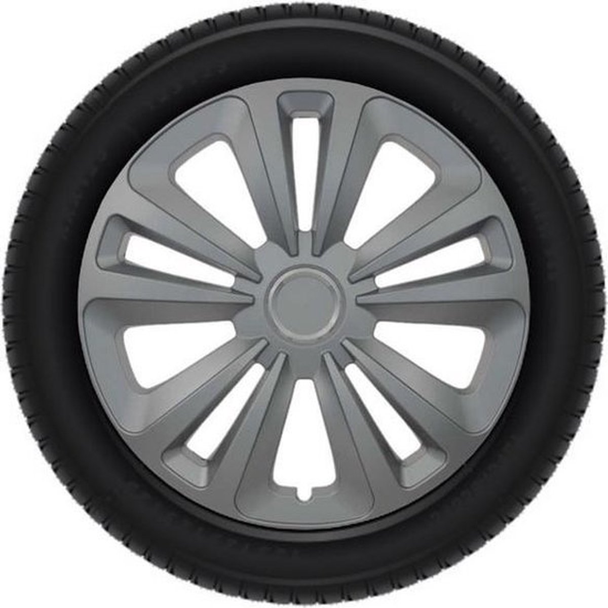 Tip-it - Wieldoppen 14 inch - 4 stuks - Kliksysteem - Zilvergrijs