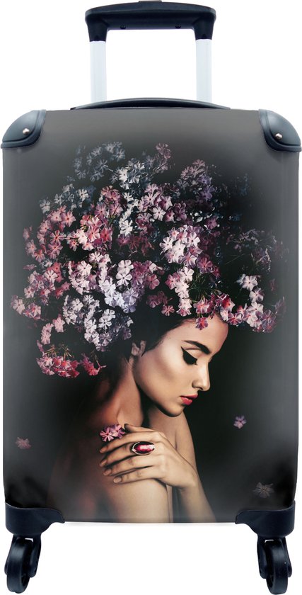 Valise MuchoWow® - Blossom - Femme - Rose - Fleurs - Luxe - Convient en  55x40x20 cm et... | bol