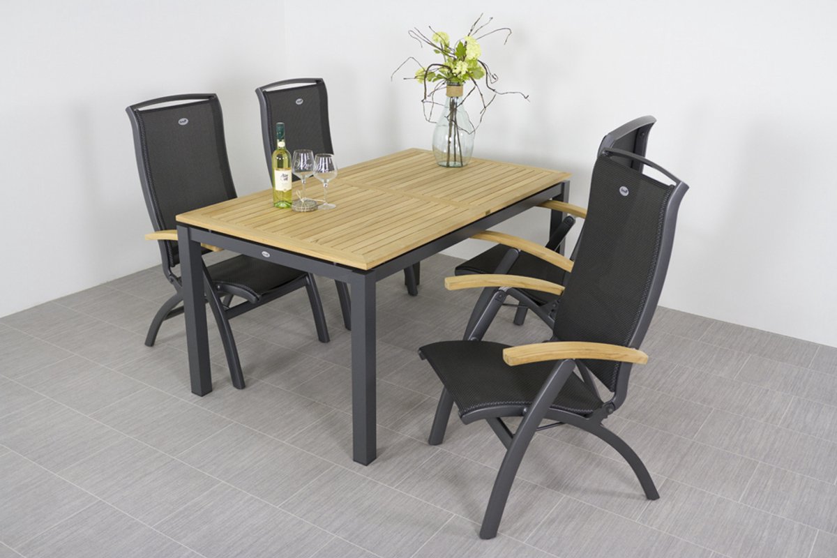 Hartman Da Vinci/Sonata 4-persoons verstelbare tuinset 160x90 cm. - Teak – foto 6
