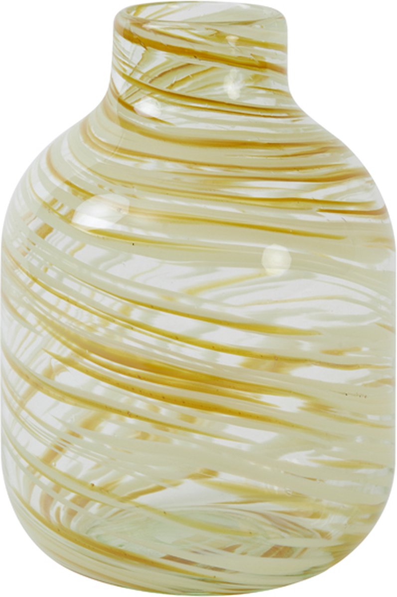 Light & Living Light&living Vaas Ø16,5x23 cm INDIE glas geel