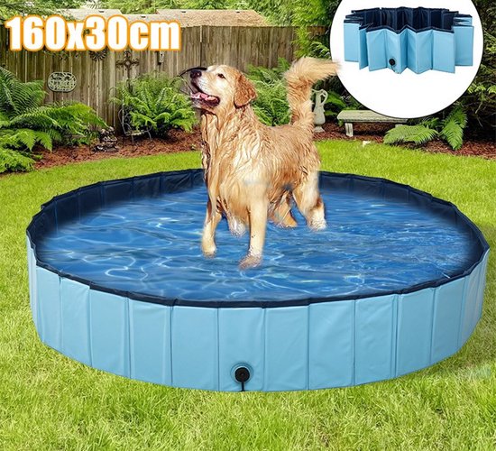 Hondenbad - 160*160*30cm - Zwembad - Hondenzwembad - Opvouwbare Dierenzwembad - honden badje - Verkoeling Voor Huisdieren