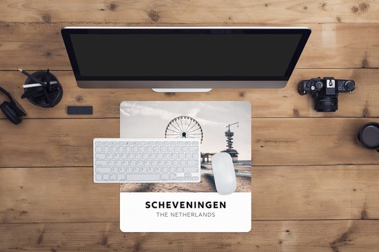 Muismat XXL 40x40 cm - Bureau onderlegger - Bureau mat Nederland - Reuzenrad - Strand - Bureaumat - Gaming mousepad xl - Bureaulegger groot - Computer deskmat