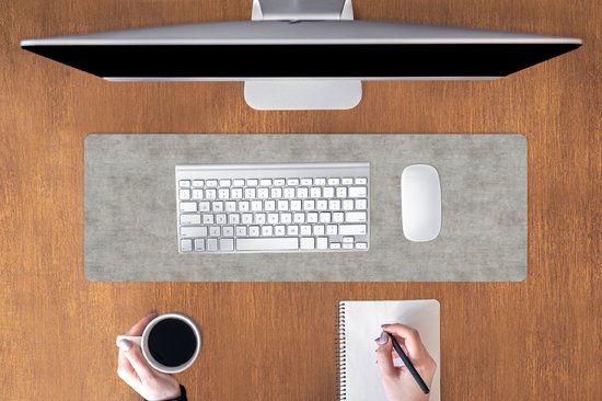 KINGFOM XXL muismat, PU lederen bureau-onderlegger, 80 x 32 cm, zwart