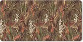 Tapis de souris XXL - Sous-main - Tapis de bureau - Vintage - Nature - Jungle - Motifs - 90x45 cm - Tapis de souris XXL
