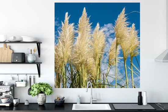 Stickers muraux - Herbe De Pampa - Plante - Nature - 120x120 cm - Film Adhésif XXL